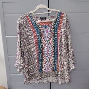 3x Cynthia Rowley Multicolor Floral Blouse